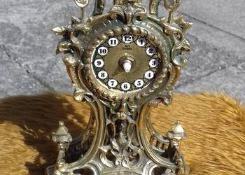 ZEGARY MOSIĘŻNY STOJĄCY KOMINKOWY ART BRASS