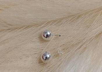 Kolczyki groszki kuleczka srebrne 925