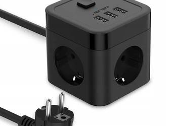 Przedłużacz Gniazdko Rozgałęźnik USB 6w1 JSVER 1,5m