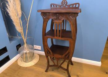 Piękna funkcjonalna konsolka, stolik,drewno, polecam