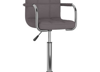Stołek barowy kolor taupe tapicerowany tkaniną WM-334552