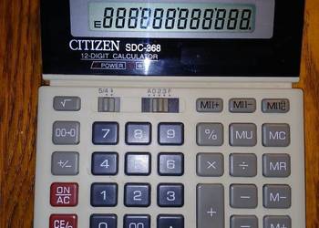 Kalkulator elektroniczny CITIZEN SDC-368. W zasadzie nie używany.