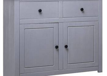 vidaXL Szafka, szara, 93x40x80 cm, lite drewno sosnowe, seria Pa(sku282698)
