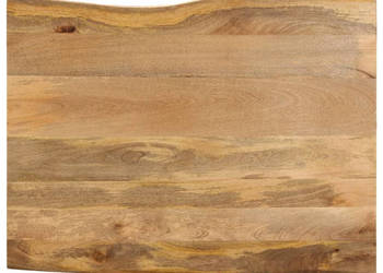 Blat stołu 90x80x25 cm naturalna krawędź lite drewno mango WM-370723