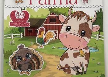 FARMA Naklejki Iskierki 49 Naklejek Brokatowych Książeczka Zwierzęta