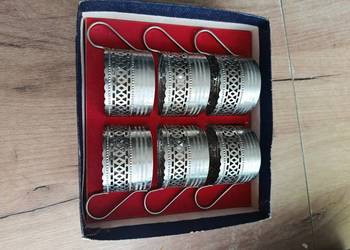 Koszyczki metalowe do szklanek,z czasów PRL