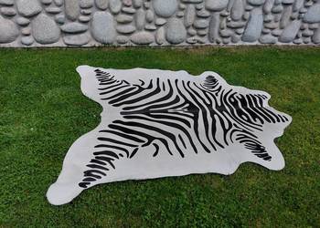 Skóra z Zebry Skóra Naturalna Zebra Skóra Bydlęca Wzór Zebry