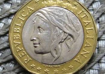 Włochy 1000 Lirów 1997r - mapa z DDR i RFN