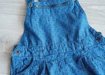Spódniczka dziewczęca ogrodniczka niebieska 110