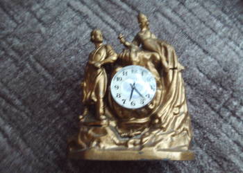 Stary figuralny zegar kominkowy-sprawny