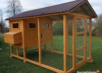 Kurnik drewniany woliera kury