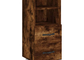Szafka przydymiony dąb 345x34x90 cm materiał drewnopochodny WM-828665
