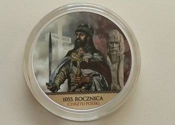 Srebrny numizmat 1055 rocznica chrztu Polski 2021 r.