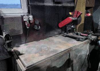 Piła przecinarka do metalu ukośnica gumówka stół warsztatowy solidny