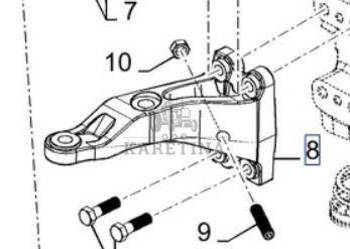 New Holland CR9080 Wspornik Mocowanie Uchwyt Osi Tylnej Prawy Lewy CZĘŚCI …