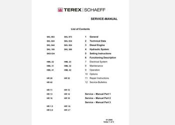 TEREX SCHAEFF HML31 HML41 HML40 HML22 instrukcja naprawy PL