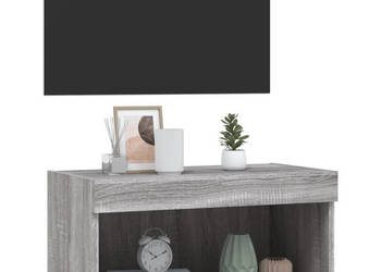Szafka pod TV z LED kolor szary dąb sonoma 60x30x30 cm WM-837137