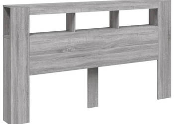 Wezgłowie łóżka z LED szary dąb sonoma 180x185x1035 cm WM-837363
