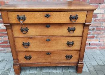 Komoda drewniana rustykalna Bufet Kredens Szafka z półką RTV (772)