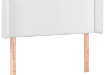 Zagłówek do łóżka z LED biały 83x16x78/88 cm sztuczna skóra WM-3123169