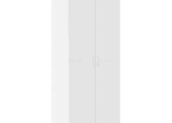 Wysoka szafka biała 70x425x185 cm materiał drewnopochodny WM-3281427