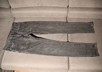 Jeansy H&M rozm. 29/32 krój slim czarne przecierane stan bdb