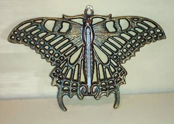 Żeliwny termometr motyl. Jakość i styl. Przepiękny. Duży.