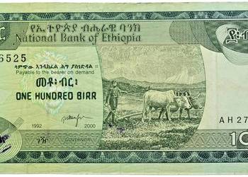 ETIOPIA 2000-P50b- 100 birr-RZADKI! GRATIS WYSYŁKA!