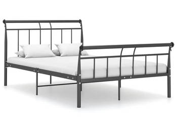 Łóżko Metalowe Czarne Rama Łóżka Ze Stelażem 120 x 200 cm WM-325036