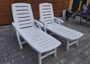 Leżaki ogrodowe plastikowe basenowe