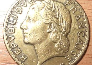 FRANCJA--5 FRANCS-1946 r-C-(ALUMINIUM- BARDZO RZADKARONZE) B.RZADKA