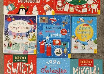1000 naklejek Święta Mikołaj Gwiazdka Projektuję Niezbędnik Zimą bawię się