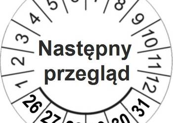 Etykiety inspekcyjne naklejki przeglądów Ei5-20-NP-26-31