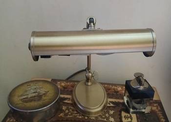 Lampa mosiężna  gabinetowa z lat 70 tych