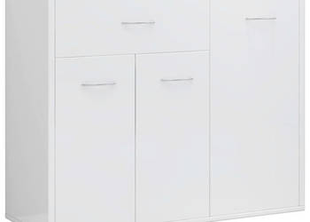 Szafka biała z połyskiem 88x30x70 cm materiał drewnopochodny WM-800681