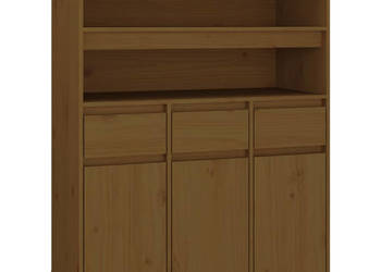Kredens miodowy brąz 89x40x1165 cm lite drewno sosnowe WM-818218