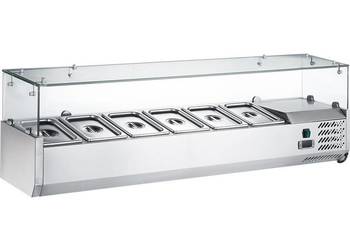 Witryna Chłodnicza Gastronomiczna z Szybą Prostą 5x GN 1/4 Stalgast 834540