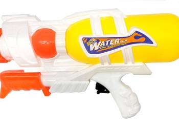 Duży pistolet na wodę 27 cm z pompką, żółty