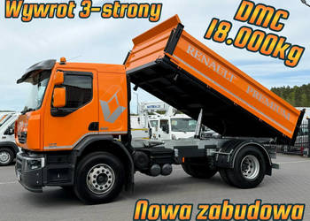 Renault PREMIUM 18.380 4x2 Wywrotka 3 stronna DMC 18ton LANDER Blokada Red…