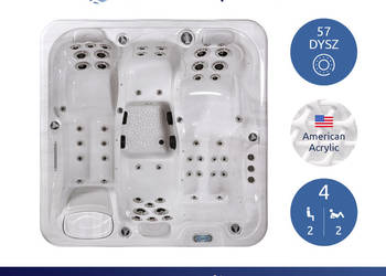 Nowa luksusowa wanna ogrodowa z hydromasażem, jacuzzi SPA, hot tube