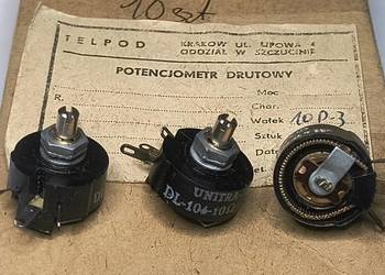 Potencjometr drutowy 10 Ohm DL-104 Unitra TELPOD