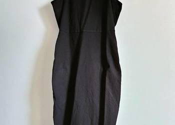 Czarna sukienka Nelly 42 XL 40 L bawełna czerń dopasowan