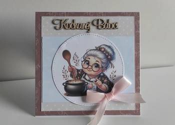 Kartka ręcznie robiona handmade z okazji Dnia Babci 2