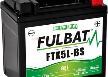 Akumulator motocyklowy żelowy 12v Fulbat ftx5l-bs