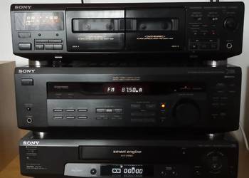 Sony amplituner + deck + kolumny eltax