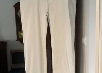 Jeansy damskie Sunbird bawełna elastan letnie z cyrkoniami XL/ W/34 białe