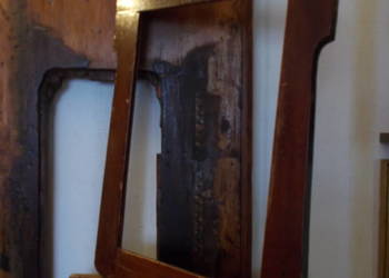 Przedwojenna Ramka-Styl Secesyjny - Drewno - Klinowe Łączenia-Vintage