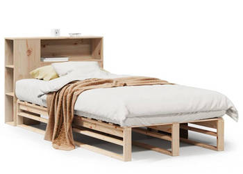 Łóżko z regałem bez materaca lite drewno 100x200 cm WM-3323902