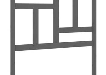 Wezgłowie łóżka szare 955x4x100 cm lite drewno sosnowe WM-818952