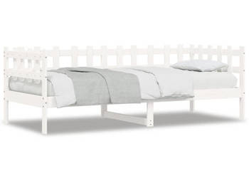 Łóżko dzienne bez materaca białe drewno sosnowe 80x200 cm WM-840377